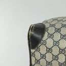 GUCCI GG Supreme Sherry Line Boston Bag PVC Navy Gold Red Auth 124861-9