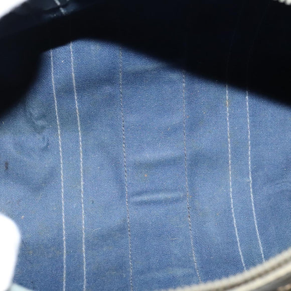 GUCCI GG Supreme Sherry Line Boston Bag PVC Navy Gold Red Auth 124861