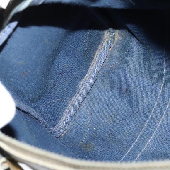 GUCCI GG Supreme Sherry Line Boston Bag PVC Navy Gold Red Auth 124861