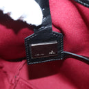 FENDI Zucchino Canvas Hand Bag Red Silver Auth 124864V-14