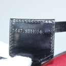 FENDI Zucchino Canvas Hand Bag Red Silver Auth 124864V-18