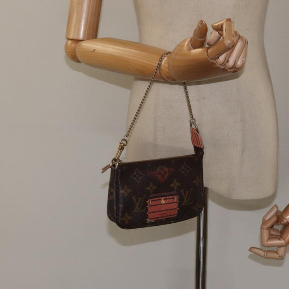 LOUIS VUITTON Monogram Trunk Mini Pochette Accessoires Pouch M60417 Auth 124875