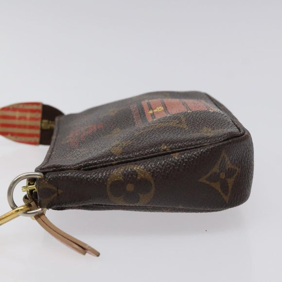 LOUIS VUITTON Monogram Trunk Mini Pochette Accessoires Pouch M60417 Auth 124875
