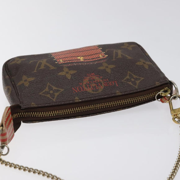 LOUIS VUITTON Monogram Trunk Mini Pochette Accessoires Pouch M60417 Auth 124875