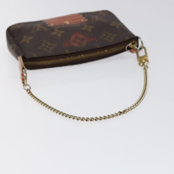 LOUIS VUITTON Monogram Trunk Mini Pochette Accessoires Pouch M60417 Auth 124875