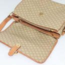 CELINE Macadam Canvas Shoulder Bag Beige Gold Auth 124879-18