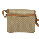 CELINE Macadam Canvas Shoulder Bag Beige Gold Auth 124879-2