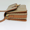 CELINE Macadam Canvas Shoulder Bag Beige Gold Auth 124879-3