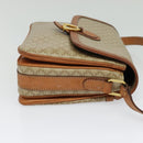 CELINE Macadam Canvas Shoulder Bag Beige Gold Auth 124879-4