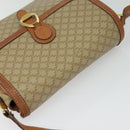 CELINE Macadam Canvas Shoulder Bag Beige Gold Auth 124879-6