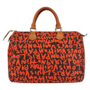 LOUIS VUITTON Monogram Graffiti Speedy 30 Hand Bag Orange M93705 Auth 124885V-2