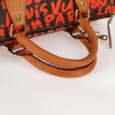 LOUIS VUITTON Monogram Graffiti Speedy 30 Hand Bag Orange M93705 Auth 124885V-7