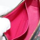 LOUIS VUITTON Multicolor Pochette Cosmetic Pouch Black M47355 Auth 124893V-20