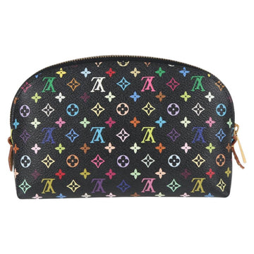 LOUIS VUITTON Multicolor Pochette Cosmetic Pouch Black M47355 Auth 124893V - 0