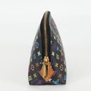 LOUIS VUITTON Multicolor Pochette Cosmetic Pouch Black M47355 Auth 124893V-4