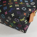LOUIS VUITTON Multicolor Pochette Cosmetic Pouch Black M47355 Auth 124893V-14