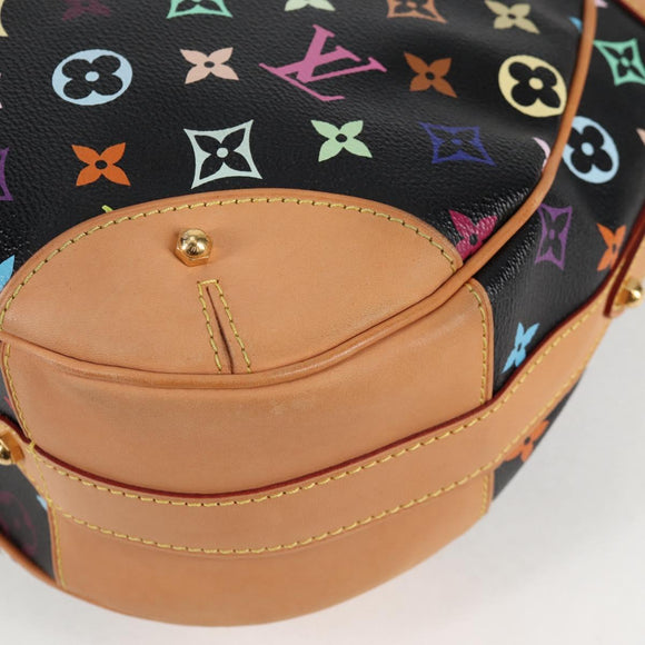 LOUIS VUITTON Monogram Multicolor Greta Shoulder Bag Black M40196 Auth 124895AV