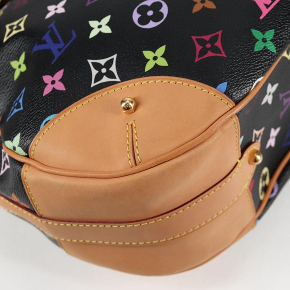 LOUIS VUITTON Monogram Multicolor Greta Shoulder Bag Black M40196 Auth 124895AV
