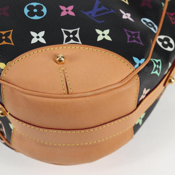 LOUIS VUITTON Monogram Multicolor Greta Shoulder Bag Black M40196 Auth 124895SAV
