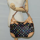 LOUIS VUITTON Monogram Multicolor Greta Shoulder Bag Black M40196 Auth 124895AV-22