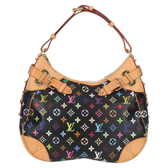 LOUIS VUITTON Monogram Multicolor Greta Shoulder Bag Black M40196 Auth 124895SAV