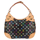 LOUIS VUITTON Monogram Multicolor Greta Shoulder Bag Black M40196 Auth 124895AV-2