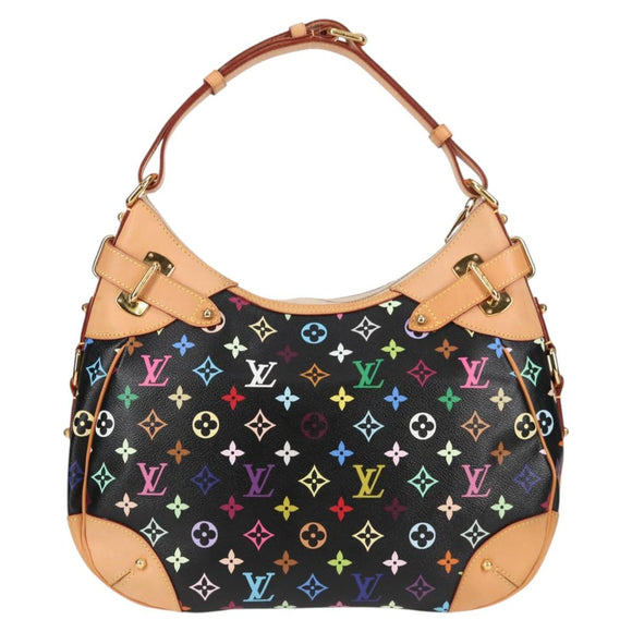LOUIS VUITTON Monogram Multicolor Greta Shoulder Bag Black M40196 Auth 124895SAV