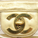 CHANEL Matelasse Chain Shoulder Bag Vinyl Clear Gold CC Auth 124906-18