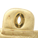 CHANEL Matelasse Chain Shoulder Bag Vinyl Clear Gold CC Auth 124906-19