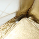 CHANEL Matelasse Chain Shoulder Bag Vinyl Clear Gold CC Auth 124906-12