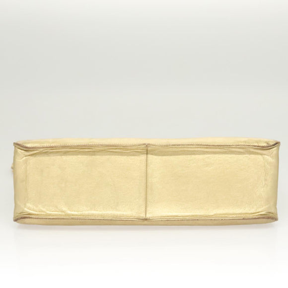 CHANEL Matelasse Chain Shoulder Bag Vinyl Clear Gold CC Auth 124906