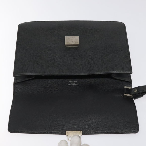 LOUIS VUITTON Taiga Selenga Clutch Bag Ardoise M30782 LV Auth 124910