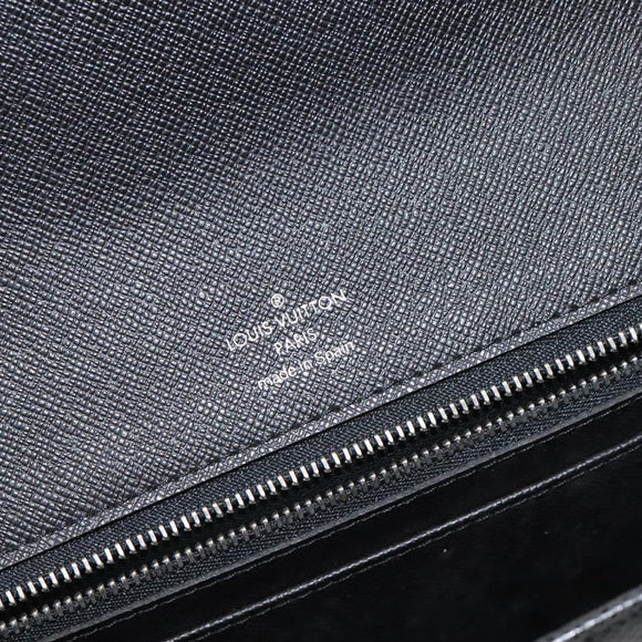 LOUIS VUITTON Taiga Selenga Clutch Bag Ardoise M30782 LV Auth 124910