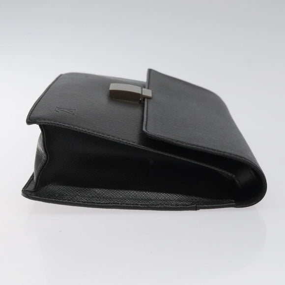 LOUIS VUITTON Taiga Selenga Clutch Bag Ardoise M30782 LV Auth 124910