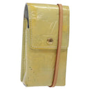 LOUIS VUITTON Monogram Vernis Green Cigarette Case Gris LV Auth 124911-1