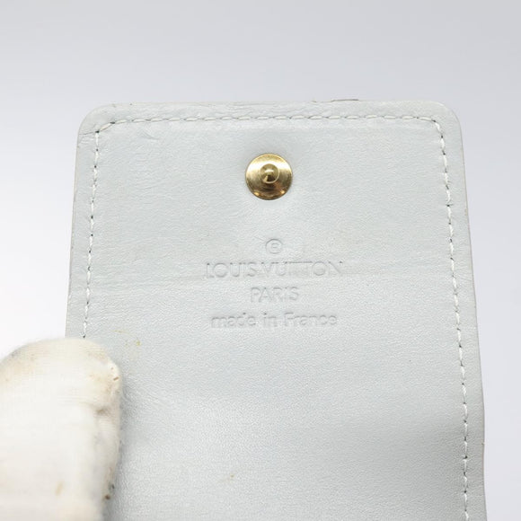 LOUIS VUITTON Monogram Vernis Green Cigarette Case Gris LV Auth 124911