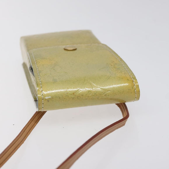 LOUIS VUITTON Monogram Vernis Green Cigarette Case Gris LV Auth 124911