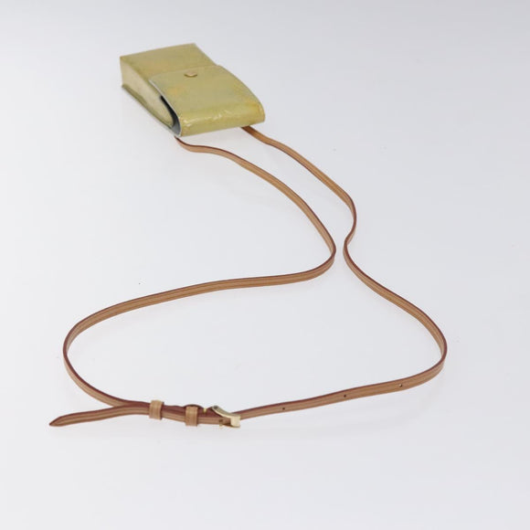 LOUIS VUITTON Monogram Vernis Green Cigarette Case Gris LV Auth 124911