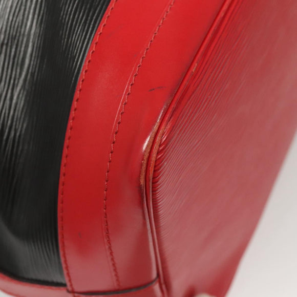 LOUIS VUITTON Epi Noe Shoulder Bag Bicolor Black Red M44017 LV Auth 124928