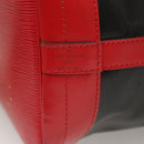 LOUIS VUITTON Epi Noe Shoulder Bag Bicolor Black Red M44017 LV Auth 124928-17
