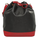 LOUIS VUITTON Epi Noe Shoulder Bag Bicolor Black Red M44017 LV Auth 124928-13
