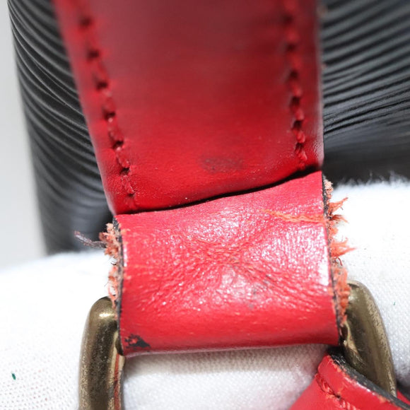 LOUIS VUITTON Epi Noe Shoulder Bag Bicolor Black Red M44017 LV Auth 124928