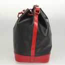 LOUIS VUITTON Epi Noe Shoulder Bag Bicolor Black Red M44017 LV Auth 124928-3
