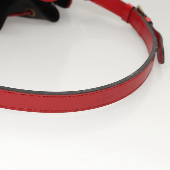 LOUIS VUITTON Epi Noe Shoulder Bag Bicolor Black Red M44017 LV Auth 124928
