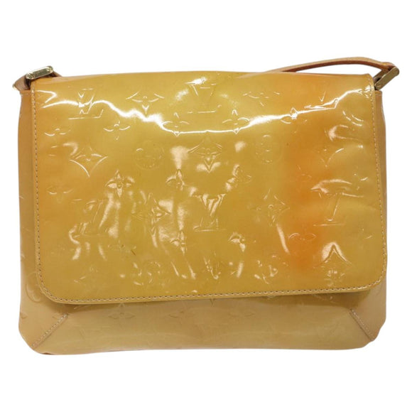 LOUIS VUITTON Monogram Vernis Thompson Street Bag Beige M91301 LV Auth 124936