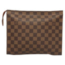 LOUIS VUITTON Damier Ebene Posh Toilette 26 Pouch N47543 LV Auth 124944-2