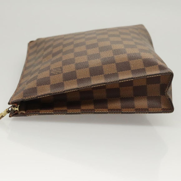 LOUIS VUITTON Damier Ebene Posh Toilette 26 Pouch N47543 LV Auth 124944
