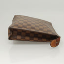 LOUIS VUITTON Damier Ebene Posh Toilette 26 Pouch N47543 LV Auth 124944-4