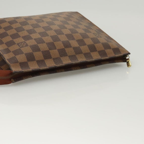 LOUIS VUITTON Damier Ebene Posh Toilette 26 Pouch N47543 LV Auth 124944