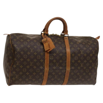 LOUIS VUITTON Monogram Keepall 55 Boston Bag M41424 LV Auth 124962
